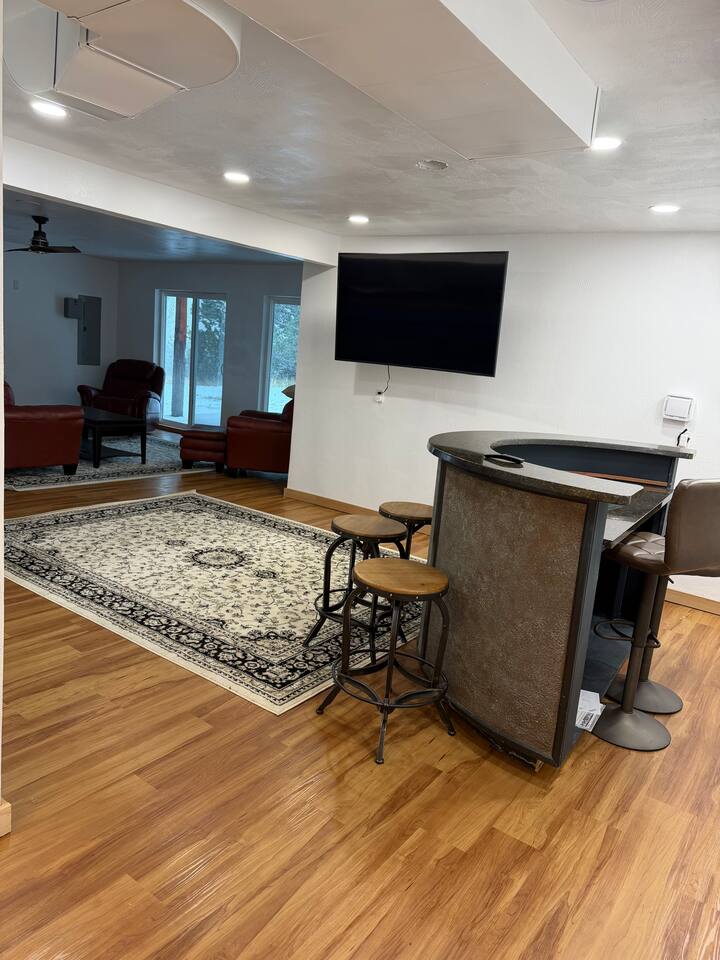 Downstairs den and flex space