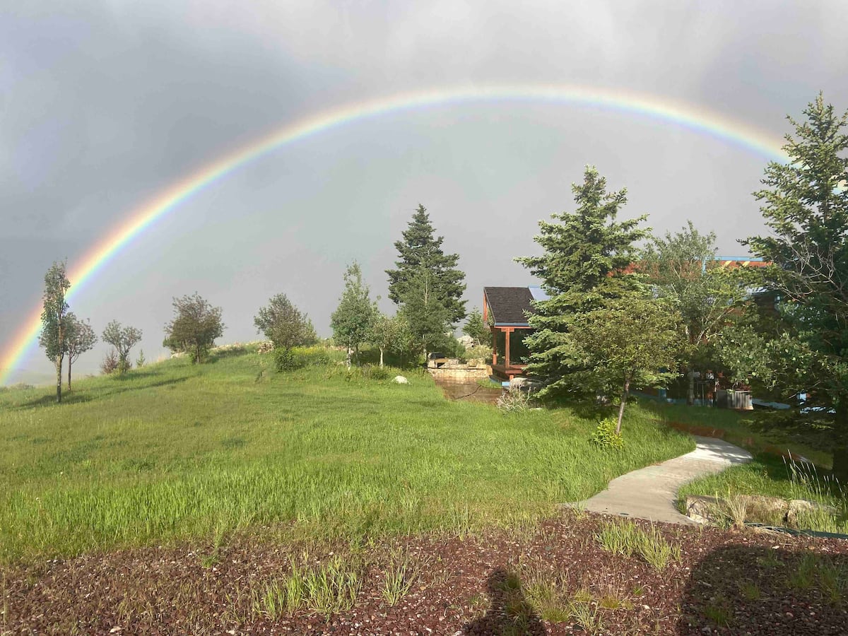 Rainbow over the property grounds