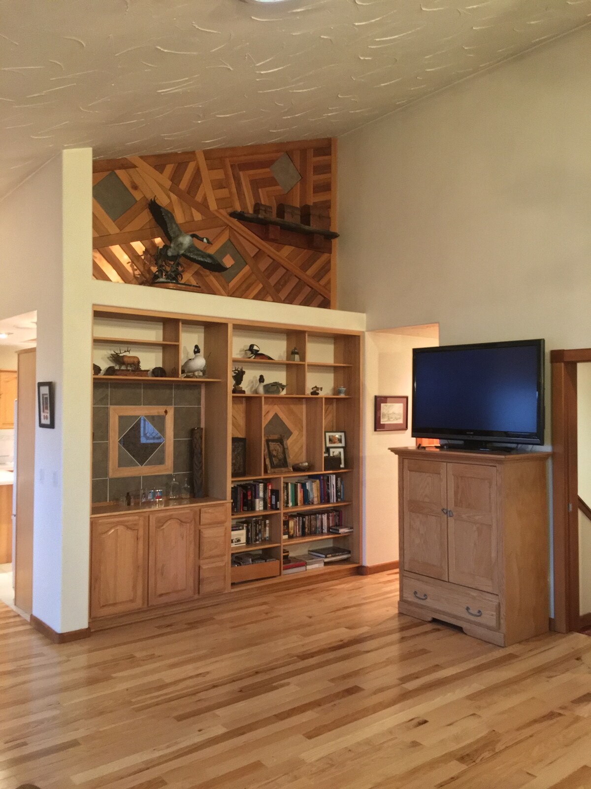 Living room with built-ins